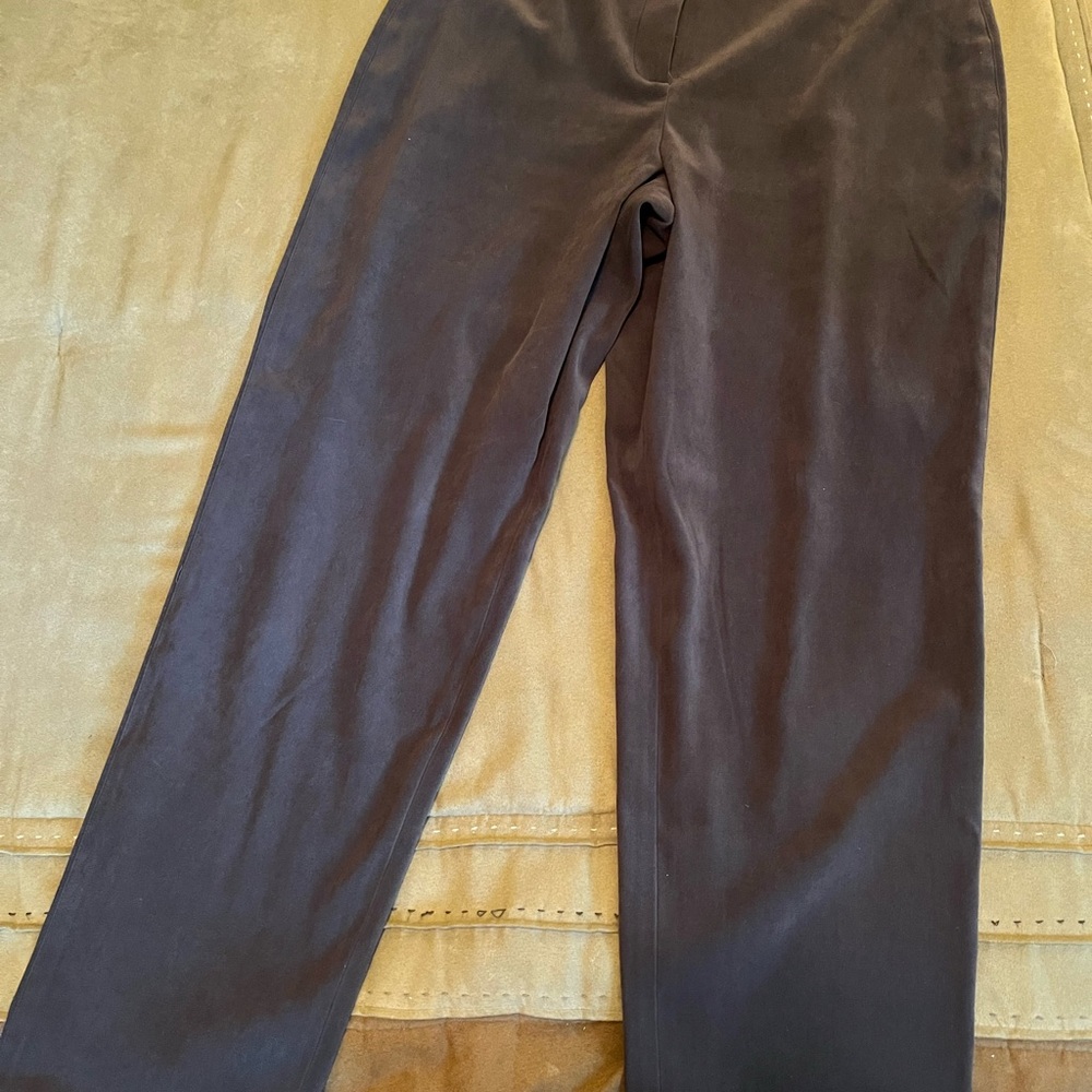 Talbots Olive Green, soft, microsuede trousers